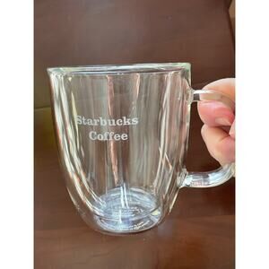 Starbucks Bodum Double-Walled Clear  Glass Mug Insulated – 16 oz (475 ml)
